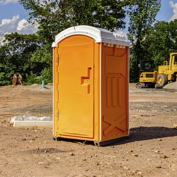 how often are the portable restrooms cleaned and serviced during a rental period in Central Utah